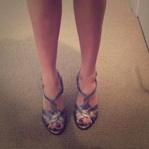 Calvin Klein Silver/Purple Braided Heel